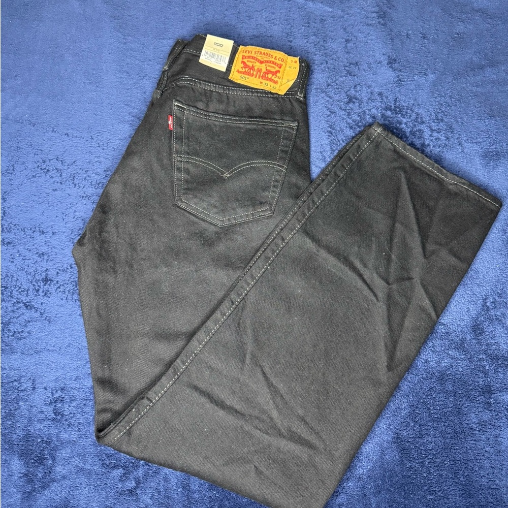 Levis 501 Mens Size Black Straight Leg Denim Jeans - Size 33x32